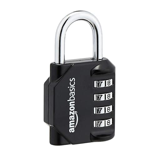 Amazon Basics 4-Digit Combination Lock for Gym and Sports, 2-Pack, Black thumbnail 3