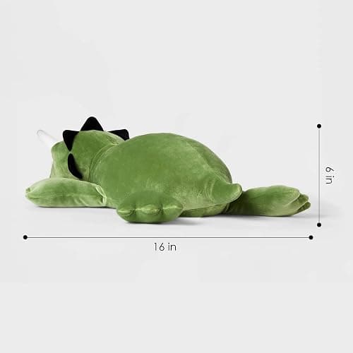 KOWSi® 1.4 LB Weighted Stuffed Triceratops Animals Plush - 16 Inch Squished Long Dinosaur Jumbo Pillow - Soft Green Dino Stuffed Animal Toy - Lumbar Back Cushion Soothing for Kids Adults (Triceratops) - 1.4 Lb Triceratops Plush thumbnail 3