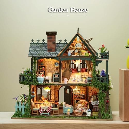 RHZN Miniature House Kit, Dollhouse Kit, Miniature Kit, DIY Mini House Building Kit for Adult Teen, Botanical House - Botanical House thumbnail 2