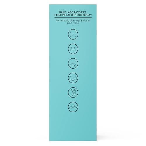 BASE LABORATORIES Piercing Aftercare Spray 4 oz, Saline Spray for Piercings | Ear Piercing Cleaner, Nose Piercing Spray, Saline Solution, Keloid Bump, Navel Care, Wound Wash, Belly Button Soak thumbnail 8