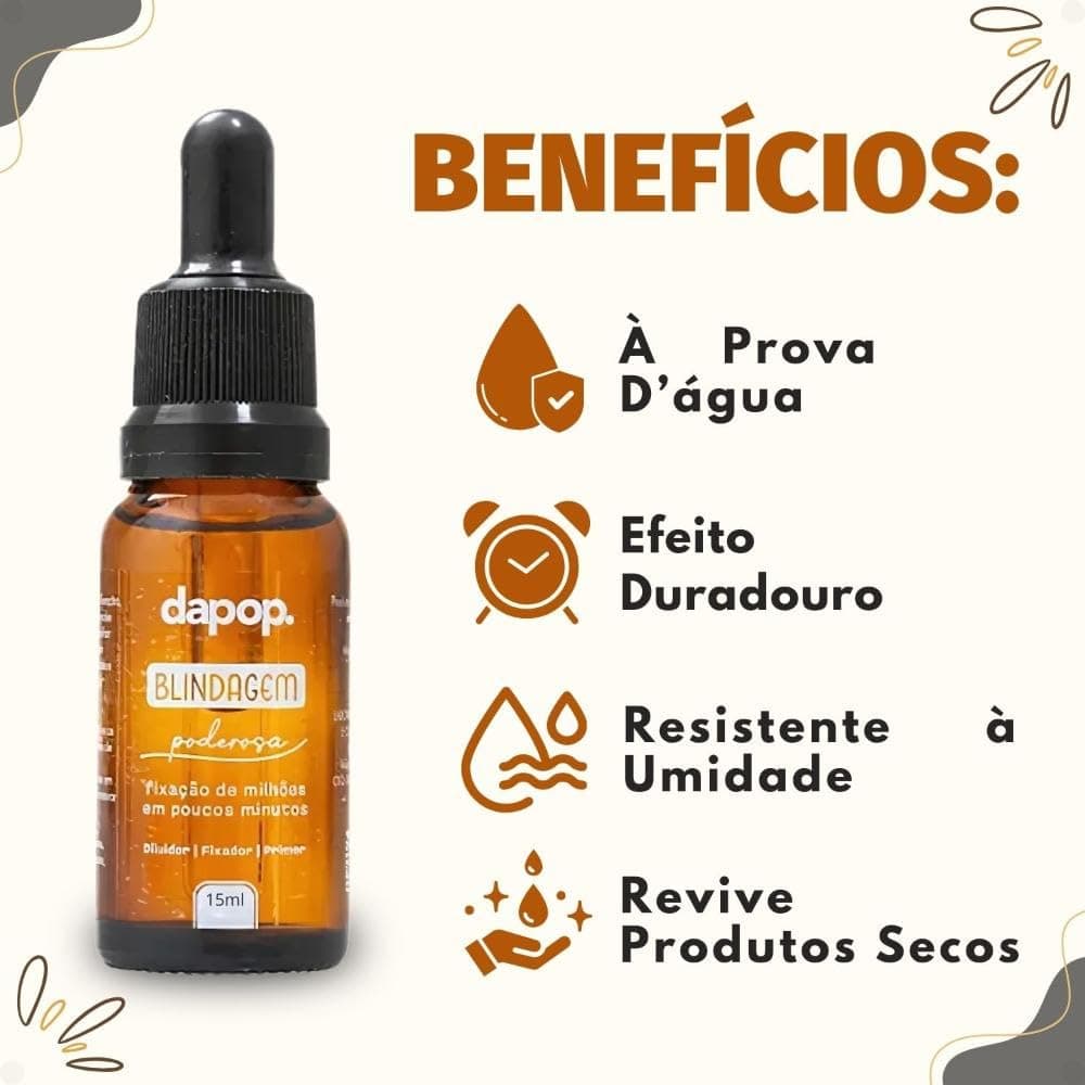 Fixador de Maquiagem Blindagem Poderosa Dapop 15ml - Longa Duração, Anti-Transferência, Maquiagem Profissional thumbnail 2