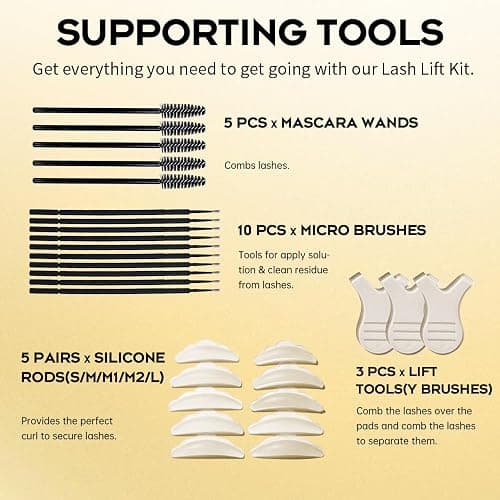 Lash Lift Kit Brow Lamination Kit, Semi-Permanent Eyelash Perm Set For Lash Curling Perming With Detail Instruction Easy For Beginner Achieve Salon-Quality Lash Lift At Home thumbnail 9