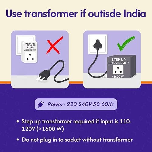 upliance AI Cooking Assistant | 750+ Recipes | AI Powered | 12 Modes | Weighing Scale | App & WiFi | 220-240V | Use with Transformer in USA. thumbnail 9