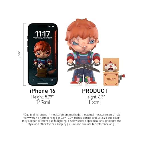 POP MART Hirono × Chucky Figurine, Collectible Toy, Desk Decor, Holiday & Birthday Gift for Kids & Adults thumbnail 3