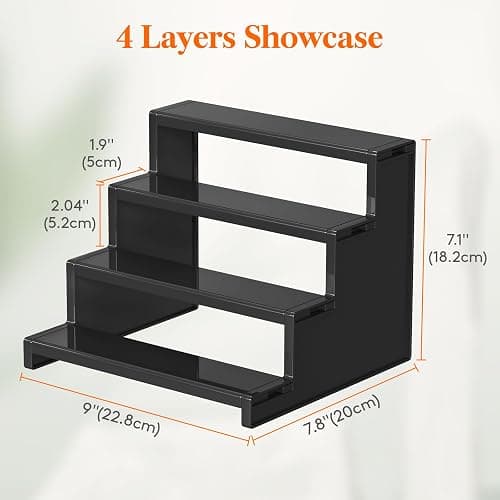 Lifewit Perfume Organizer, Cologne Stand Tool-Free Assembly, 9", 1 Pcs | Black Display Riser Shelf for Makeup, Skincare, Nail Polish, Spice, Figure, Bedroom Bathroom Counter Storage Room Decor thumbnail 2