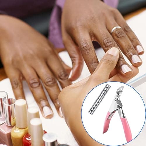 XPEX 1 Stück Falsche Nagelknipser Mit 10 Magneten Sizer, Tip Cutter, Professionelle Nagelknipser Gelnägel, Nagelknipser Trimmer Maniküre, Nagelknipser Für Künstliche Nägel(Rosa) thumbnail 5