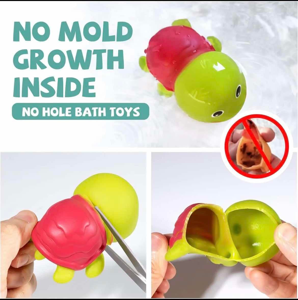 Ameon No Hole, Mold-Free Baby Bath Toys - Suitable for Children from 1 Year, Choose from Different Sets, 6 Pieces per Set thumbnail 4