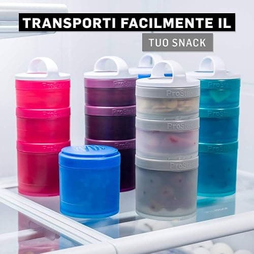 BlenderBottle ProStak Twist n' Lock Storage Jars Expansion 2-Pak with Pill Tray, All Black thumbnail 7