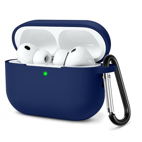 Lerobo for AirPods Pro 3 Case,Durable Soft Silicone Cover, Midnight Blue | with Keychain Accessories for Women Men,for Apple AirPods Pro 3rd Generation 2025,360° Protection,Scratch-Proof,LED visible - Image 1