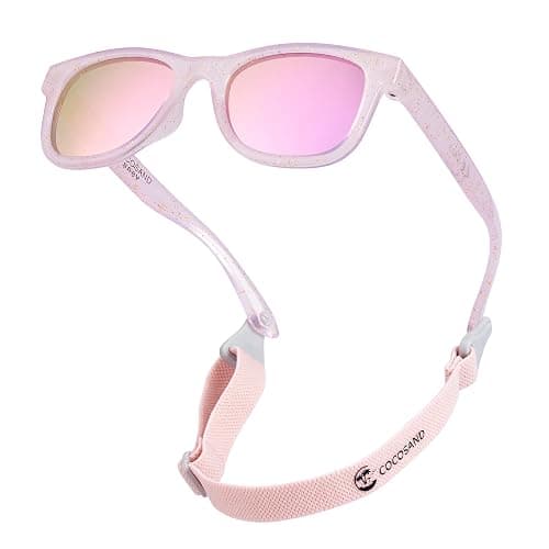 COCOSAND Flexible Baby Sunglasses with Strap Polarized UV Protection for Toddler Infant Newborn Boy Girl Age 0-24 Months - Image 1