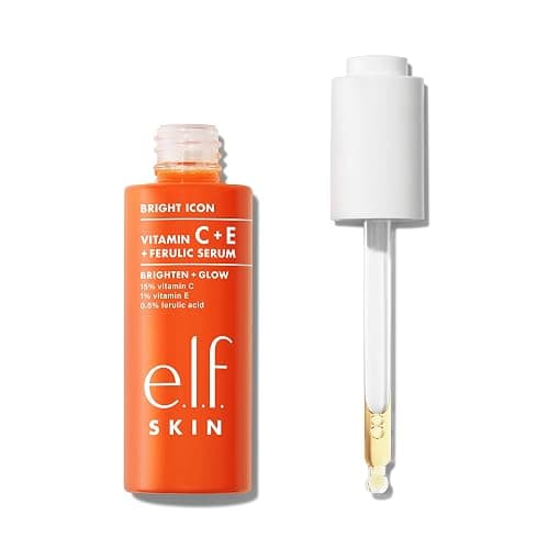 e.l.f. SKIN Bright Icon Vitamin C + E + Ferulic Serum, Brightening & Soothing Face Serum, Helps Even Skin Tone, Vegan & Cruelty-Free, 1 fl oz - Image 1