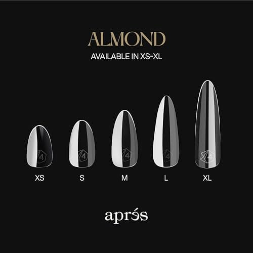 Aprés Gel-X® Almond Box of Nail Tips | 280 Gel-X Tips, Soft Tips, 14 Sizes 00-9 | Half-sizes Included (Sculpted Almond Short, 280 Count) thumbnail 4