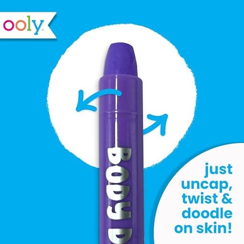 Ooly Body & Face Paint Crayons, 12 Colors, Skin Safe Paint Stick Twist Crayons for Face Painting Parties, Great Body Painting Kit, Gifts for Kids thumbnail 5