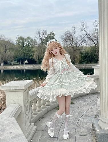 Long Sleeve Lolita Blouses Women Peter Pan Collar Victorian Shirt Vintage Kawaii Lace Up Frilly Tops Trendy Bottoming Shirt thumbnail 8