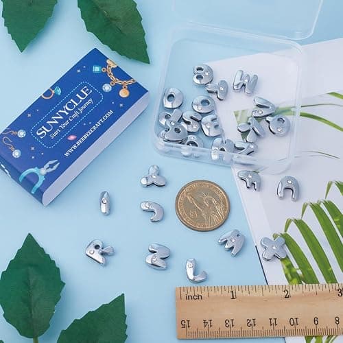 SUNNYCLUE 1 Box 52 Stück Alphabet Perlen Alphabet Buchstaben Charms Strass Buchstaben Beads Alphabetzeichen Beads Lose Az Letter Charms Abstandshalter Lose Abstandhalter Für Die Schmuckherstellung thumbnail 2