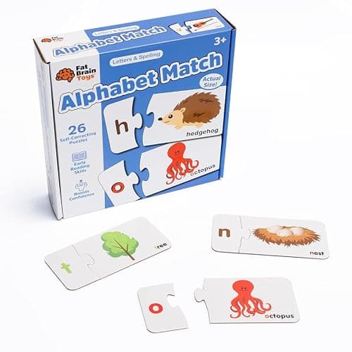 Fat Brain Toys Learning Steps - Letters & Spelling Alphabet Match - Alphabet Match Early Learning Toys for Ages 3 to 6 - Image 1