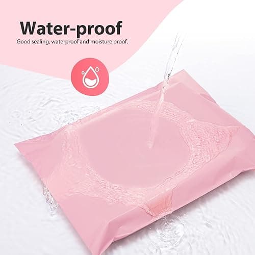 Fuxury Poly Mailers 12x15.5Inch 50 Pcs, Heavy Duty Shipping Bags for Clothing, Strong Adhesive Shipping Envelopes for Small Business, Self Seal Mailers Poly Bags Mailing Envelopes,Light Pink thumbnail 4