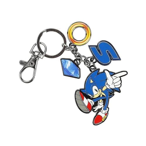 Bioworld Sonic The Hedgehog Multicharm 1.88" Keychain - Image 1
