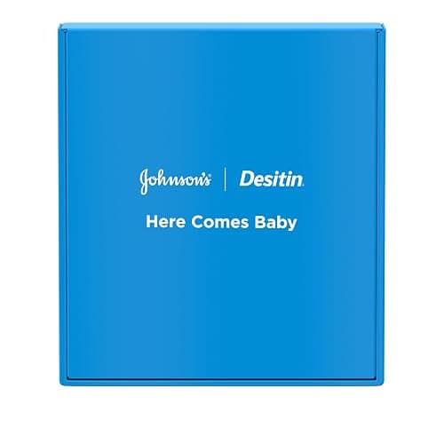 Johnson's Baby Here Comes Baby Gift Set, Baby Essentials for New Parents with Moisturizing Lotion, Bedtime Bath, Body Wash & Shampoo, Hand & Face Wipes, & Diaper Rash Cream, 5 Items thumbnail 8