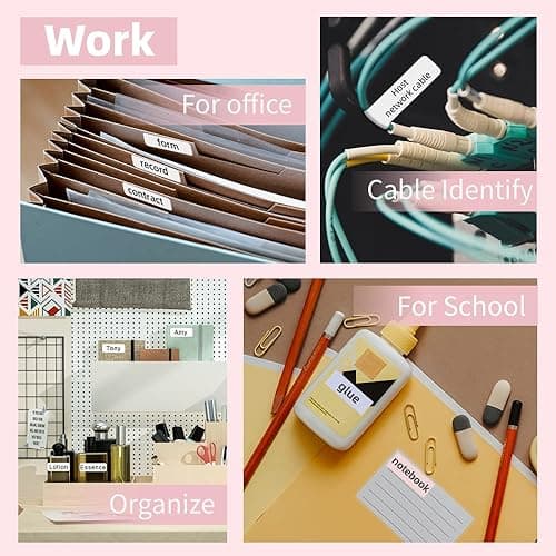 Phomemo Label Maker Machine, D30 Portable Handheld Bluetooth Mini Label Printer, Multiple Templates Smartphone Thermal Small Label Maker for Kids School Items, Classroom Teacher Supplies, Easy to Use - Pink - 1 Printer + 1 Roll Paper thumbnail 9