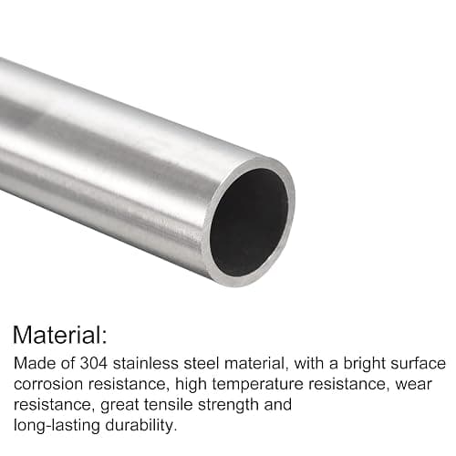 uxcell 304 Stainless Steel Tube, OD 22mm x 1.5mm Wall Thick 300mm Length Metal Tubing for Industry Machinery thumbnail 4