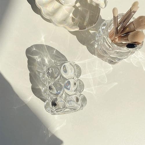 SLHEQING Glas Make up Pinselhalter Vintage Kosmetik Organizer zur Aufbewahrung von Pinsel, Eyeliner, Lippenstift, Zahnbürsten, Stift und Mehr thumbnail 6