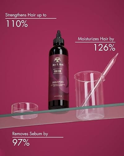 As I Am Onion Shampoo - 8 oz - with Red Onion, Ceramides & Isoquercetin - Helps Support Healthy Hair Growth thumbnail 3