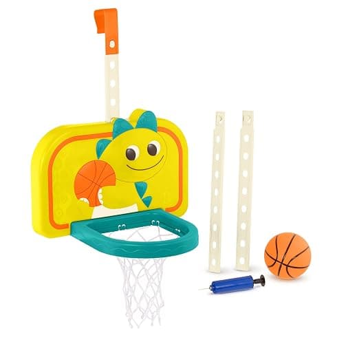 B. Toys – Hanging Basketball Net – Adjustable Height – Mini Ball & Air Pump – Sports Toys & Active Play – 3+ Years– Dinosaur Dribbler thumbnail 7