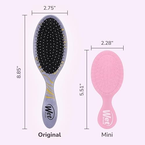 Wet Brush Disney Original Hair Detangler, Ariel (Elegant Princess), Ultra-Soft IntelliFlex Bristles, Detangling Brush Glides Through Tangles (Wet Dry & Damaged Hair), Women & Men thumbnail 5
