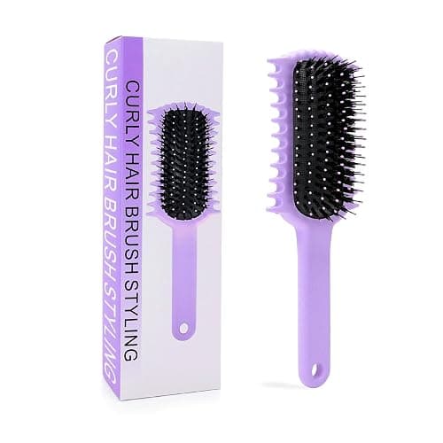 Curly Hair Brush, Volume Curl Defining Brush for Detangling Shaping and Styling Women's Curls, Reduce Pulling (Purple) thumbnail 2