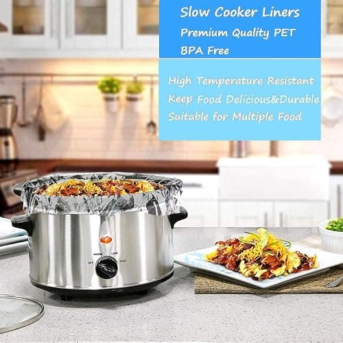 Slow Cooker Liners Small Size Pot Liners Disposable Cooking Bags Fit 1QT to 3QT Suitable for Slow Cooker and Oval & Round Pot (32) thumbnail 4