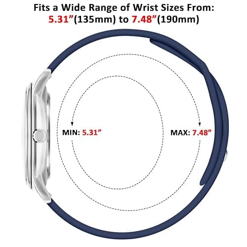 TKIIOER Nurse Watch for Nurse Medical Professionals Students Women Men, 50M Waterproof 12/24 Hour Military Time Luminous Easy Read Dial, Second Hand Watch for Nursing - Navy thumbnail 7