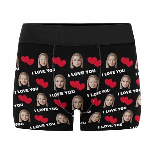 AOFUN Custom Boxer Heart Boxer Valentine Boxer Picture Mens Boxers Girlfriend Face Boxers Custom Thong - Image 1