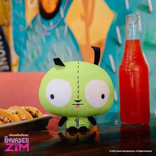 TeeTurtle Cloudheads Gir Plush - 5-Inch Official Invader Zim Stuffed Animal with Embroidered Details - Soft Cuddly Plush Toys for Kids, Teens, and Adults thumbnail 2