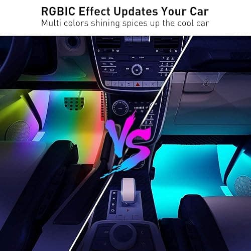 Govee Car Lights, Smart RGBIC Interior Car Lights with APP, Remote Control, LED Lights for Decor, DIY Mode and Multiple Scene Options, 2 Lines Design 72 LED Lights thumbnail 2