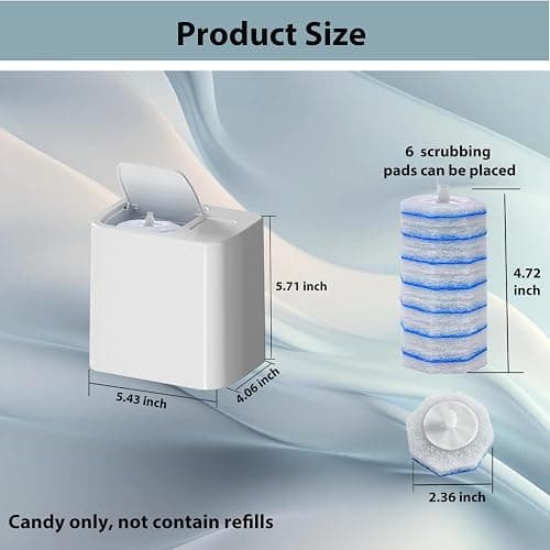 JEXYRON Wall Mounted Holder Fit for Clorox Toilet Wand, Compatible with Clorox Toilet Wand Holder only, Automatic Open and Closing Lid Design, White thumbnail 3