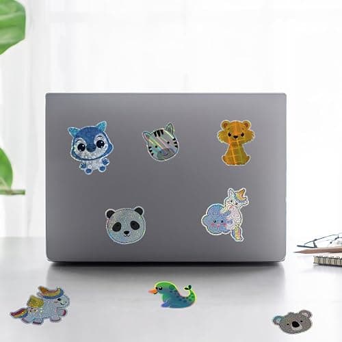 Starziwen 30 Sheets Holographic Sticker Paper for Inkjet&Laser Printer, Printable Vinyl Sticker Paper Waterproof Self-Adhesive, A4 Size (Mixed 6 Patterns) thumbnail 2