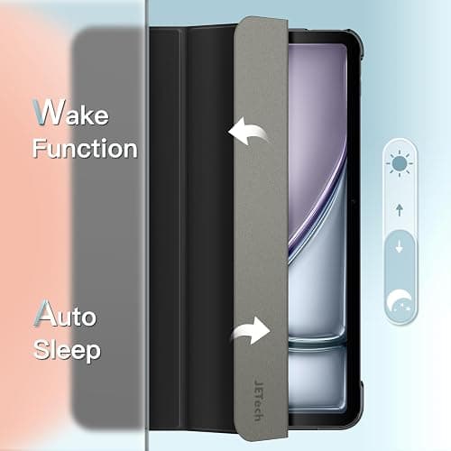 JETech Case for iPad Air 11-Inch M3/M2 (2025/2024), iPad Air 5/4 (2022/2020 5th/4th Generation 10.9-Inch), Slim Stand Hard Back Shell Cover with Auto Wake/Sleep (Black) thumbnail 6