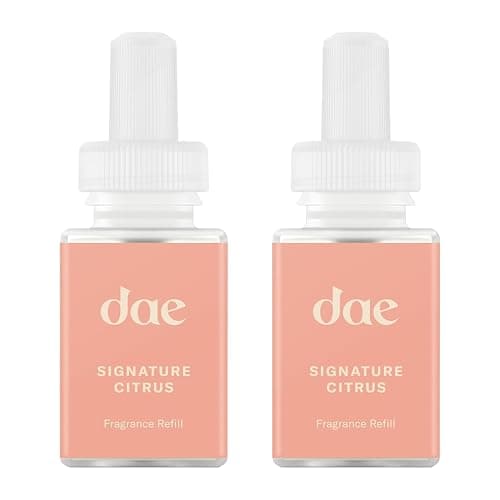 Pura & dae Fragrance Refill - Smart Home Air Diffuser - Up to 120-Hours of Luxury Fragrance per Refill - Spring & Summer - 2 Pack, Signature Citrus - Image 1