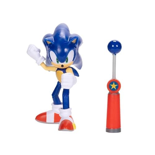 Sonic the Hedgehog 4-inch Sonic Action Figure with Blue Checkpoint Accessory. Ages 3+ (Officially licensed by Sega) thumbnail 2