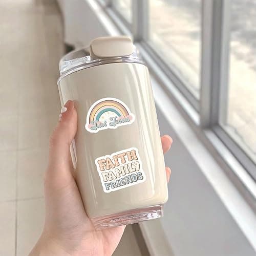 ZyvSyldrin 50PCS Inspiring Christian Stickers for Water Bottles, Bible Verse Stickers, Waterproof Vinyl Jesus Faith Stickers, Christian Quotes Decals for Journaling, Religious Christian Easter Gifts thumbnail 2