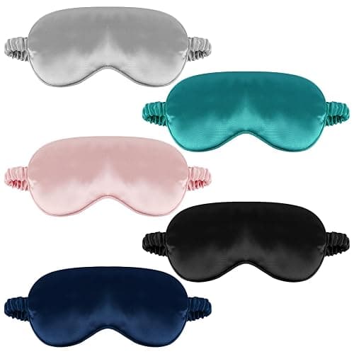 1 Pack Sleep Mask, Silk Eye Mask with Elastic Strap, Breathable Eye Mask for Sleeping,Travel, Girls, Women, Men (Pink) thumbnail 2