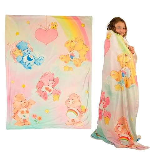 Franco Collectibles Care Bears Vintage Bedding Super Soft Plush Throw, 46 in x 60 in, (Officially Licensed Product) - Image 1