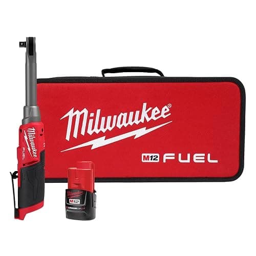 Milwaukee M12 FUEL 3/8" Extended Reach High Speed Ratchet, 35 ft-lbs Max Torque, Red - Image 1