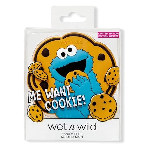 wet n wild Sesame Street Collection, Comfort-Grip Handle, Versatile & Portable Hand Mirror - Me Want Cookie - Image 1
