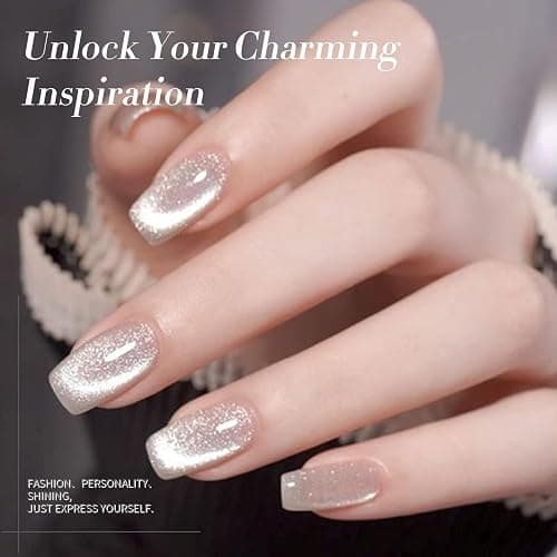 Born Pretty Cat Magnetic Eye Gel Nail Polish, Iridescent Glitter Super Shine NailGel Polish Soak Off Led Gel Polish Art Gel Manicure Nail Salon DIY Gifts 15ML thumbnail 3