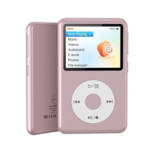 Innioasis 64GB Mp3 Player with Bluetooth, Lossless DSD DAC FLAC Support, Y2 Classic Dedicated Music Player with Playlists, Nostalgia Design, Supports up to 2TB Pink - Image 1