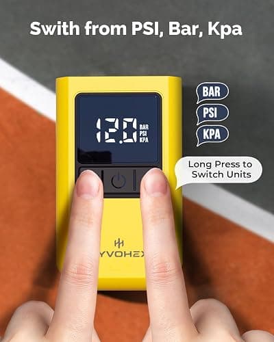 Ball Pump for Sports Balls, Portable Electric Basketball Pump Ultra Fast Inflation, with Digital LED Display Air Pump for Balls, Preset Pressure with Ball Needle for Soccer, Volleyball thumbnail 7