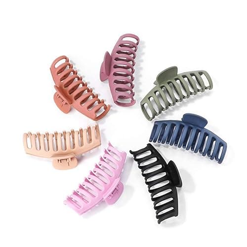 2 Pack Big Hair Claw Clips Nonslip Large Claw Clip for Women and Girls Hair,Strong Hold Grips Hair Accessories 4 Inch (Black) thumbnail 5