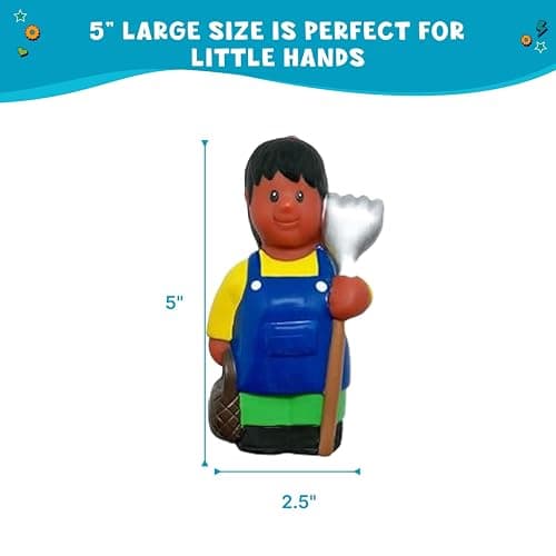 Get Ready Kids Multicultural Career Figures Set of 8-5 inch Chunky Toys | Large 5 inch community helper figurines for early learning and creative play, pre-k safe for 12m+ thumbnail 3
